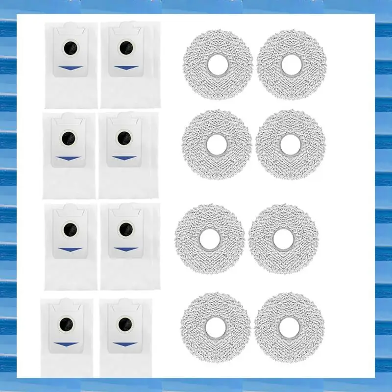 

AT53 16 Pcs Rags And Dust Bags For ECOVACS DEEBOOT X5 OMNI / X5 PRO OMNI Sweeping Robot Cleaner Parts Replacement