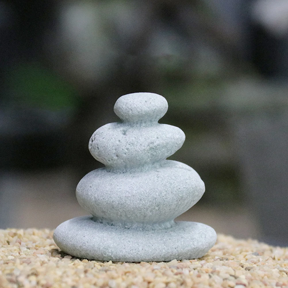 

3pcs Fake Decorations Mini Rockery Model for Fish Tank Aquarium Zen Garden Sand Table Adornment Grey Bonsai