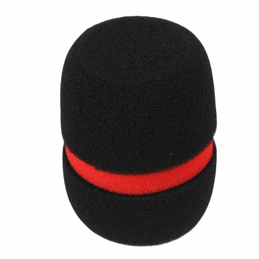 AA84 20 قطعة ميكروفون مسرحي محمول بالزجاج الأمامي غطاء ميكروفون من الفوم كاريوكي أسود