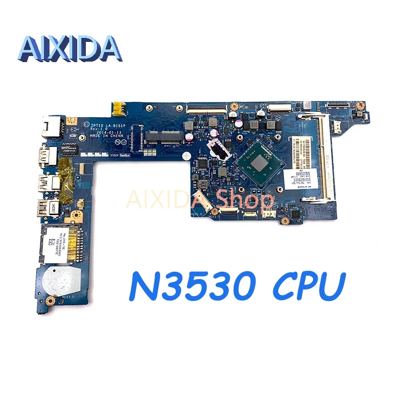 

AIXIDA 764236-501 764236-001 La-b151p Mainboard For HP Pavilion X360 11-N 11T-N Laptop Motherboard DDR3 N3530 CPU full test