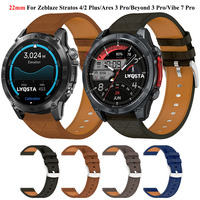 22mm Strap For Zeblaze Stratos 4/3 Pro/2 Plus/Beyond 3 GTR 3 Pro/Thor Ultra Watchband Bracelet Belt Synthetic Leather Wristband