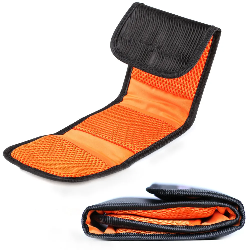 LXH 3 Pockets Lens Filter Bag soft Camera lens Filter Pouch for 49mm-77mm ND UV CPL Lens filter holder wallet case