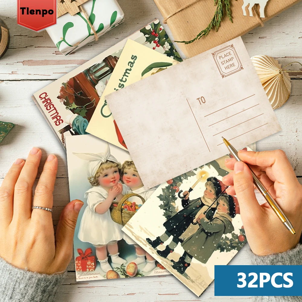 32pcs, vintage Christmas postc - Vintage Collectible Santa ulasan dan harga