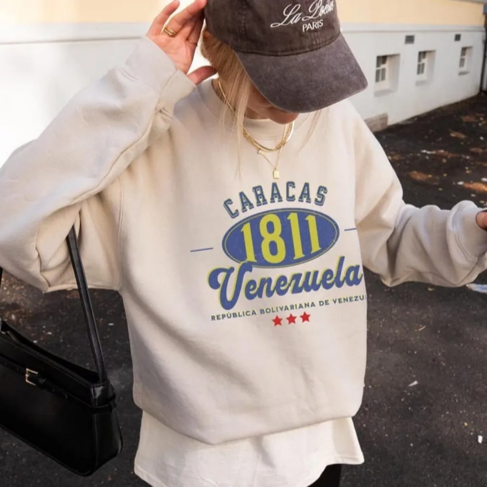 Venezuela Unisex Sweatshirt Venezuela T-shirt Y2k Vintage 2000s Venezuela Sweatshirt met lange mouwen Dames Unisex Hoodies Dames