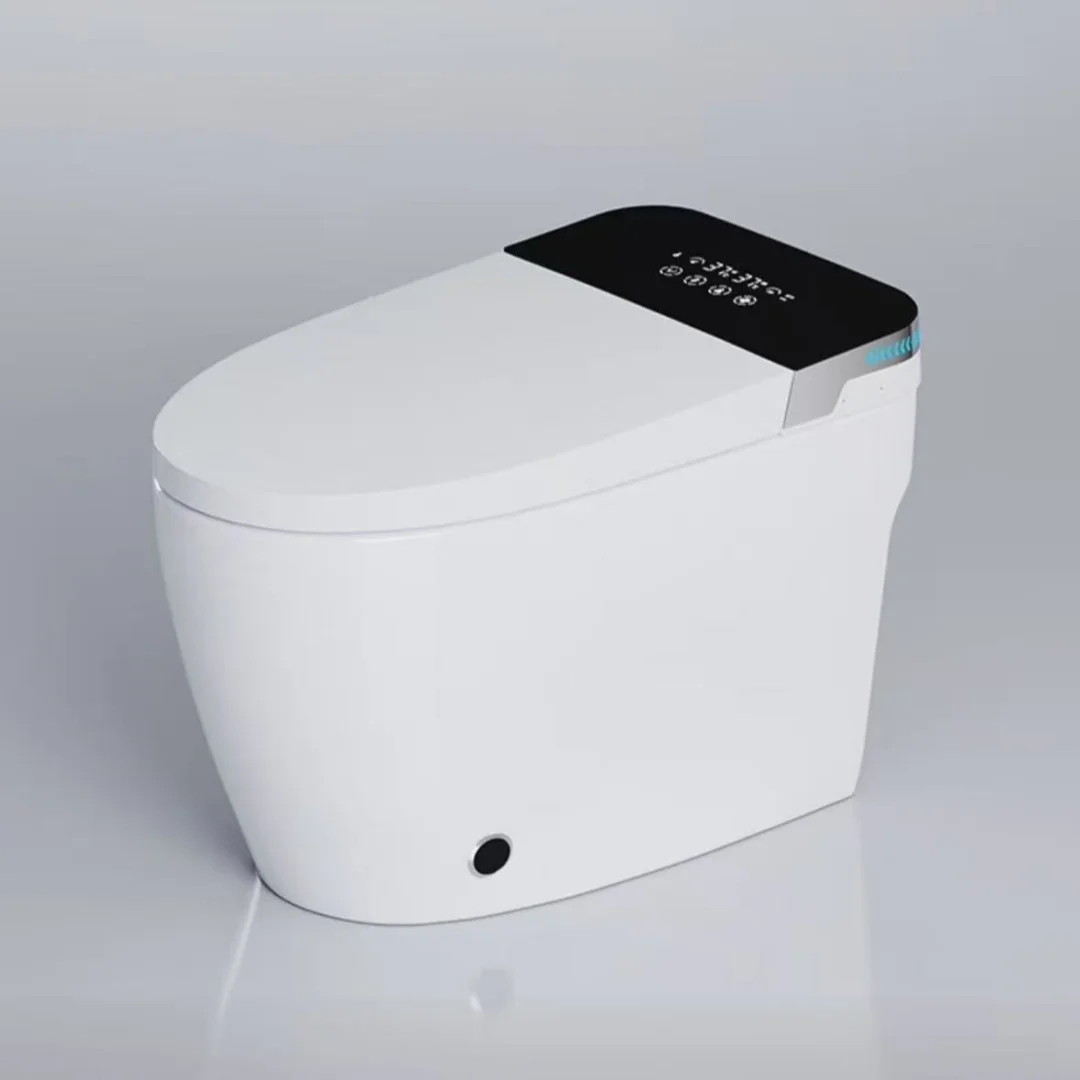 Aan de muur gemonteerd volautomatisch luxe slim toilet Op afstand bestuurbare directe verwarming Geen waterdrukbeperking S-Trap-versie
