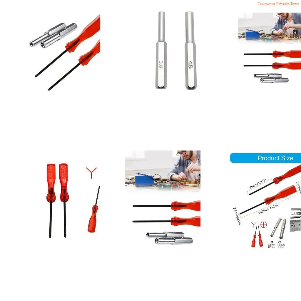 

Multipurpose Corrosion Resistant Screwdriver Pack With 4 Size for Disassembling Retro Game Cartridges Console Components W91B