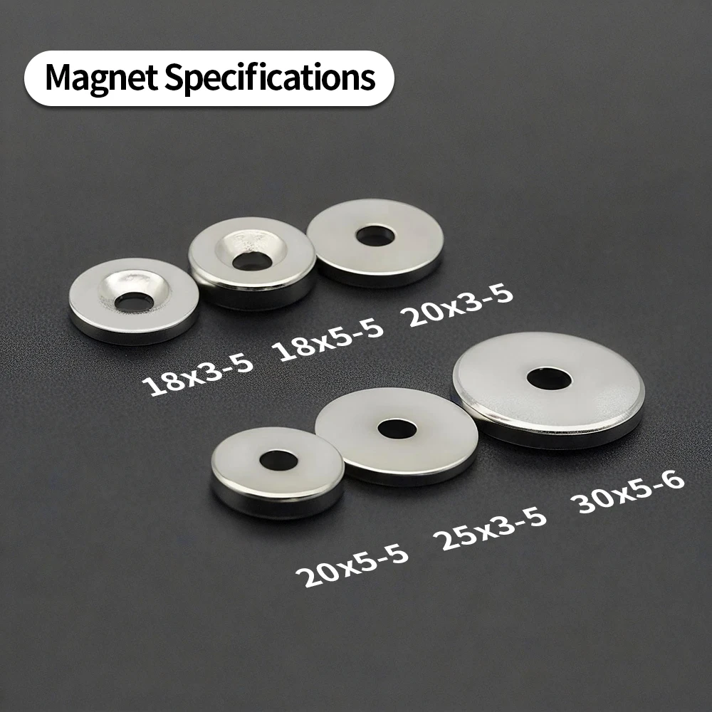 N35 Round Countersunk Hole Neodymium Magnet Strong Permanent  Magnet For DIY Craft Model Hardware Fixing