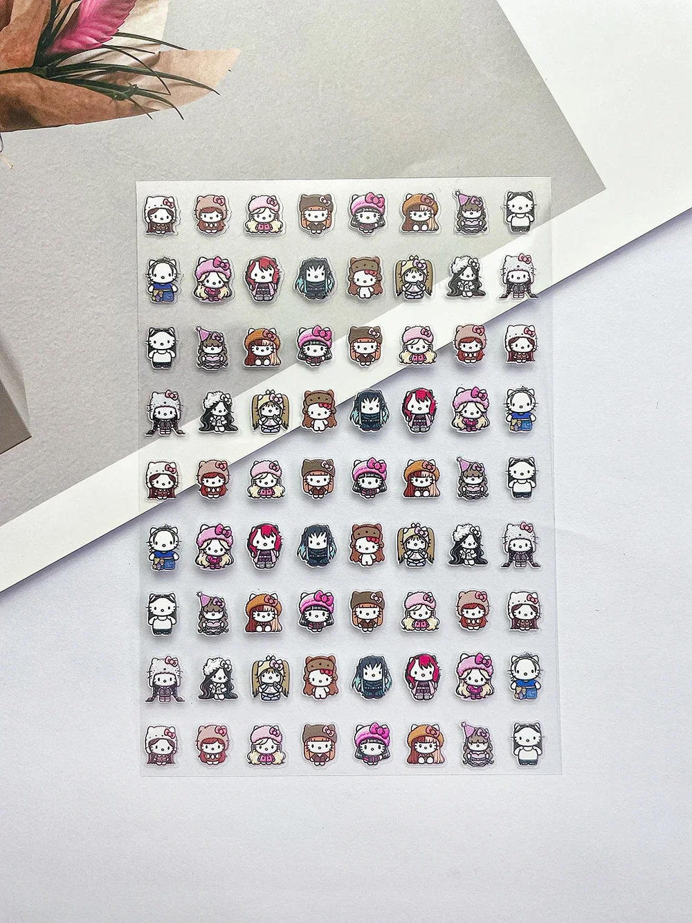 

1pcs Mini Cute Pattern Luggage Tags Sticker Hellokitty Can Removable Waterproof Fade Resistant Personalized Sticker Perfect Gift