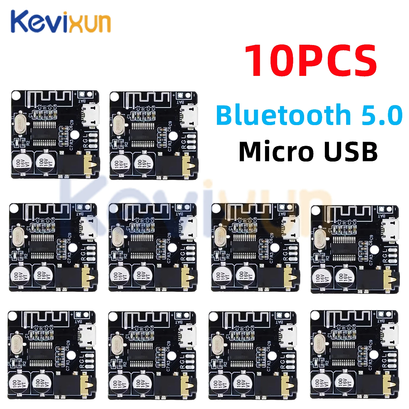 Bluetooth Audio Receiver Board 3.7-5V Bluetooth 5.0 MP3 Amplifier Lossless Decoder Board Wireless Stereo Music Module XY-BT-Mini