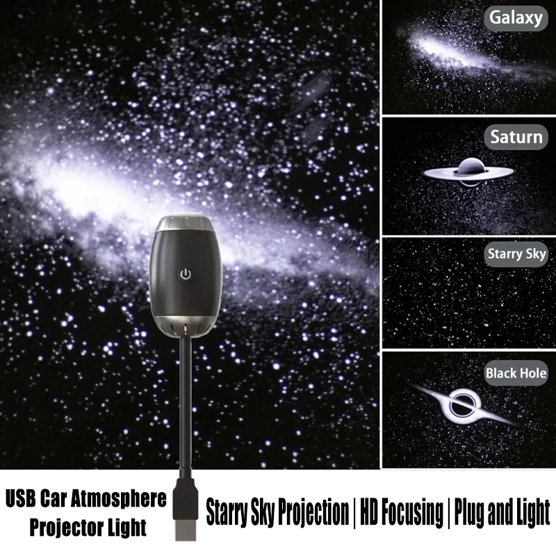 

Новый USB-проектор для автомобиля: атмосферная подсветка салона, светодиодный проектор звездного неба, романтический свет Сатурна и галактики для вечеринок