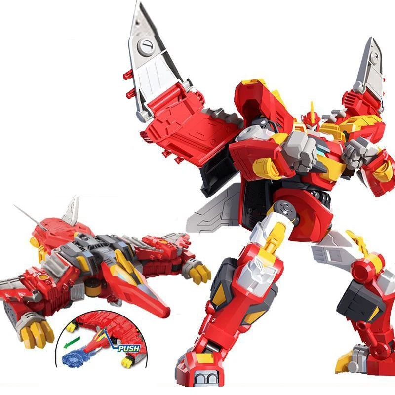 Robô de deformação diy fogo dragão mech modelo de plástico brinquedos computador mesa ornamento brinquedos das crianças para meninos aniversário convidados presentes