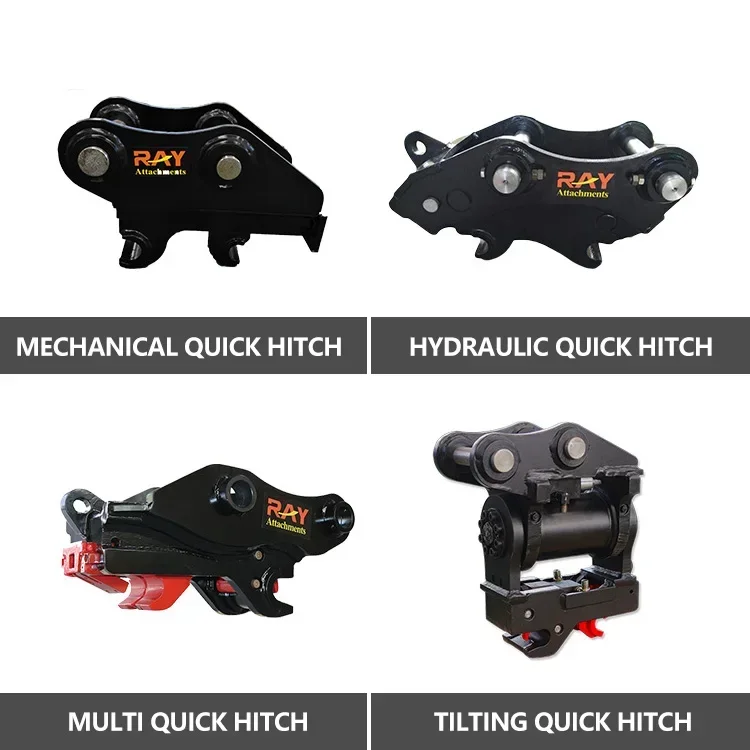 Excavator 5 Pieces Hydraulic Quick Coupler Sets Manual Tlit Rotating Quick Coupler for Mini Excavator