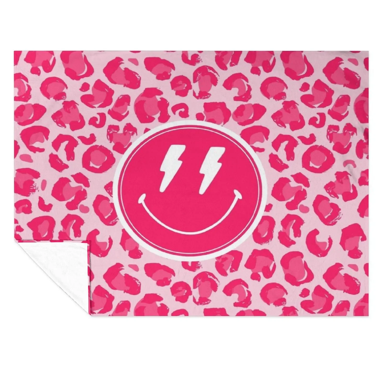 

Preppy School Supplies, Preppy, Aesthetic, Pink, Leopard Print, Smile, Preppy Throw Blanket Weighted Luxury Throw Blankets