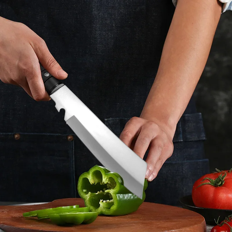 Handmade Forged Butcher Boning Knife Stainless Steel  Knife Meat Cleaver Fruit Cutting Knife Plastic Handle Cooking Tools