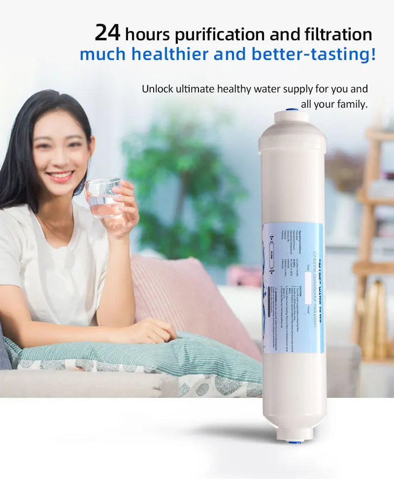 T33 Refrigerator Coconut Carbon Water Filter Alkaline In Mineralized Water Filter（Excluding accessories）