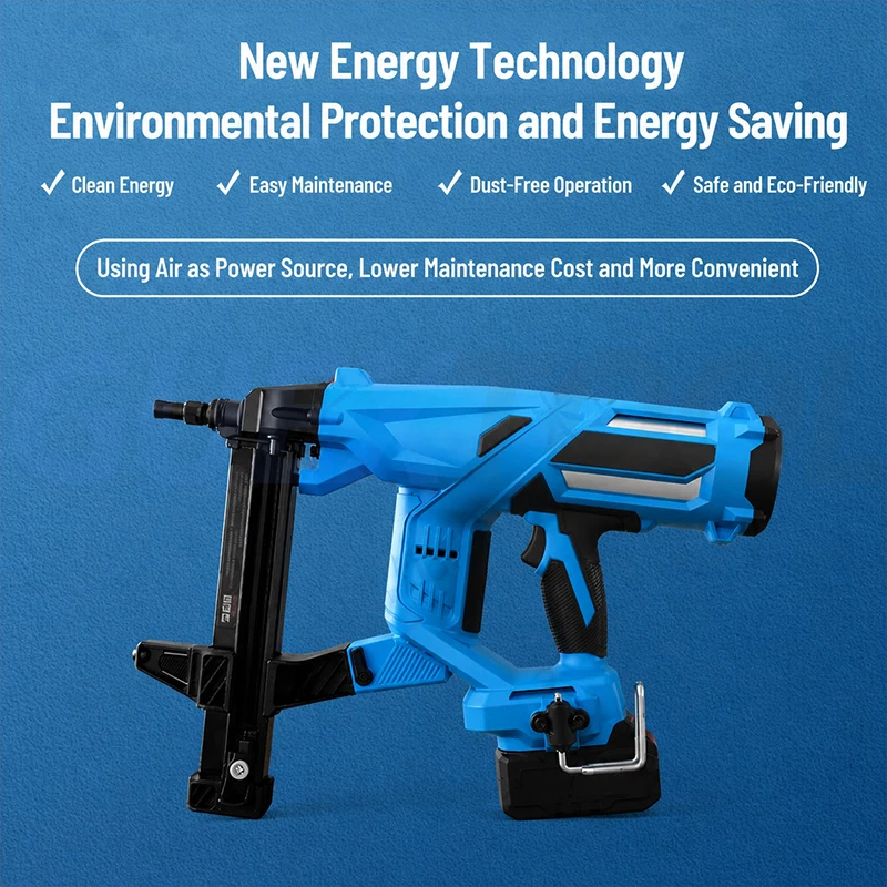 21v Lithium-ion Electric Steel Nail Gun Woodworking Nail Gun Steel Nail Gun Rechargeable Door And Window Nailer Nail Gun 100J