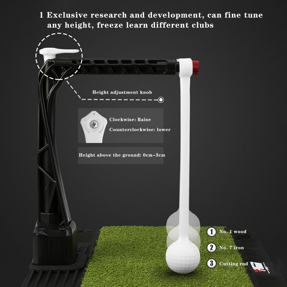 PGM Indoor Golf Swing Trainer 360° Telescopic Rotating Back Ball Special Exercises Mat Enhance Swing Level Practice HL007 골프용품