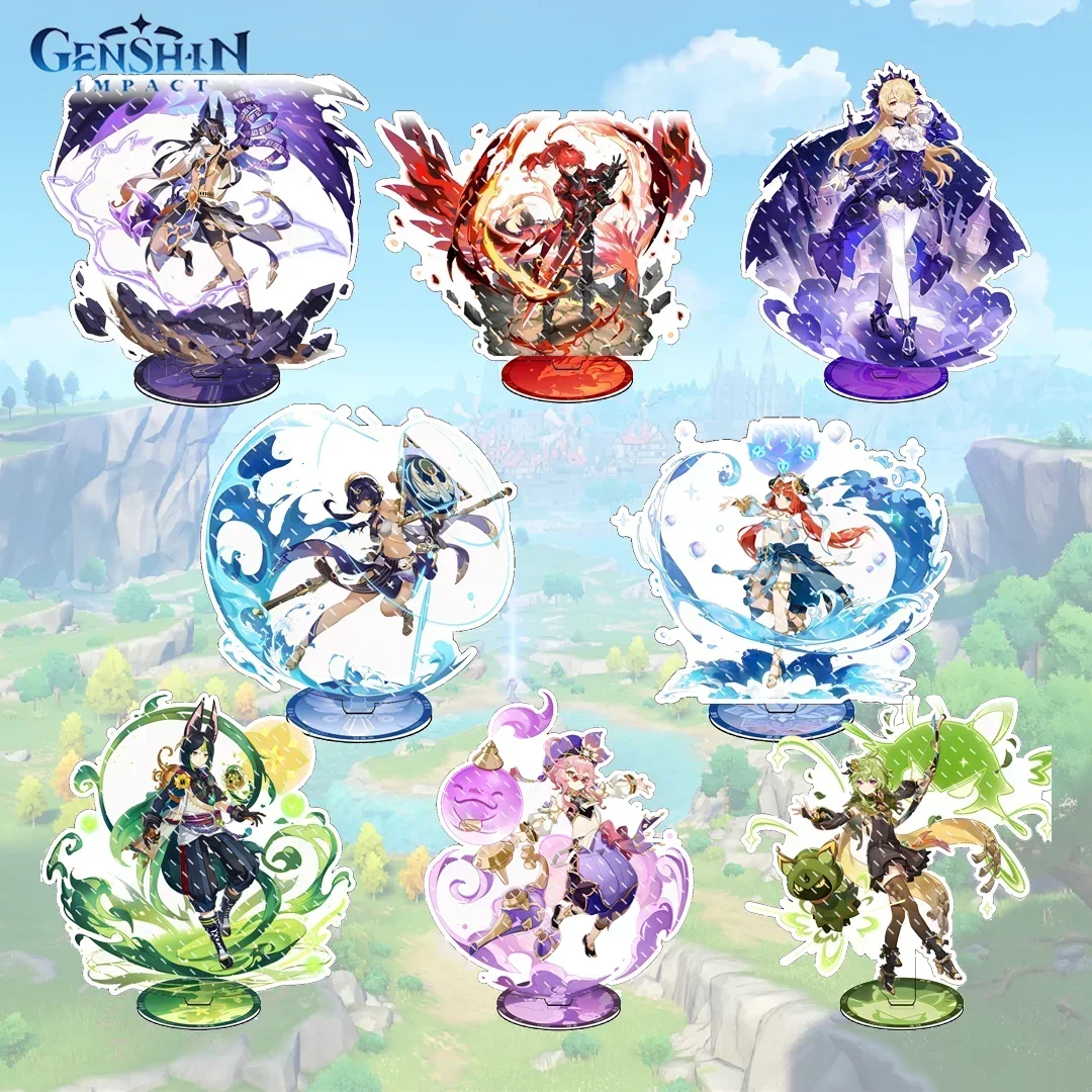 Figuras de impacto Genshin de Anime Raiden Shogun Ye Lan Kamisato Ayato, soporte acrílico, modelo, placa, decoración de escritorio, letrero de pie, Fans65(1-32)