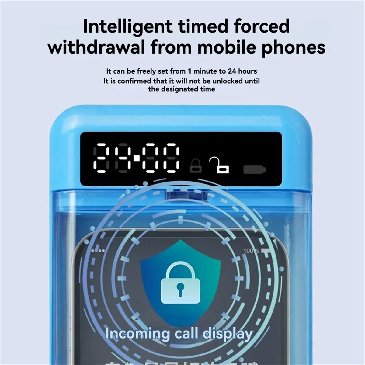 جديد اقفال الصناديق الهاتفية مع الموقت شاشة الكريستال السائل T-شكل افتتاح صندوق الهاتف خزانة الكبار طالب الانضباط الذاتي أداة أ #5