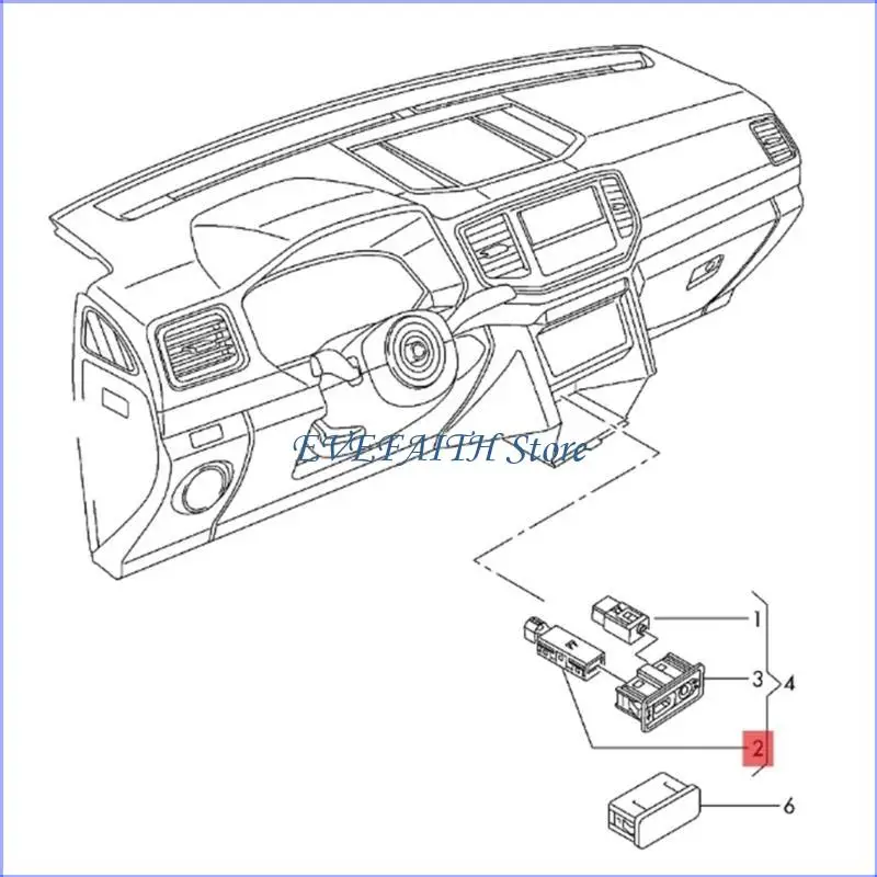 

Многофункциональные вспомогательные интерфейсы USB 124B, предназначенные для высокоскоростной передачи данных и зарядки Golf 7