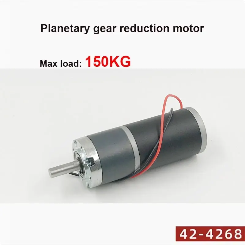 

42mm DC 12V/24V Planetary Gear Motor 150KG High Torque Low Speed Small Motor 4268 42ZY Steel Pipe Reducer Adjustable RPM for DIY