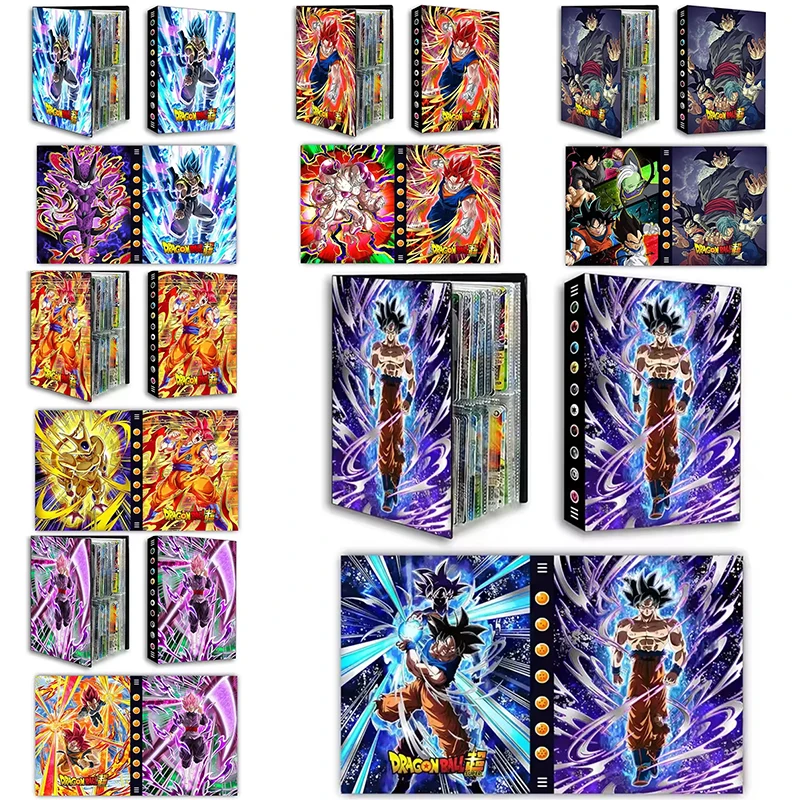 Álbum de Cartas de Anime Dragon Ball, Bolsa de Almacenamiento de Cartas de Wukong y Beijita, Álbum de Colección de Cartas de Juegos de Mesa PTCG, TCG, OCG, MTG