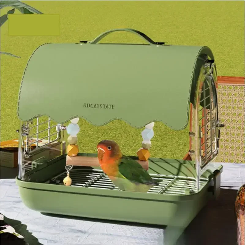 

Birds Carrier Bag with Straps And Handle Bird Lightweight Transparent Container Visible Window for Small Pets Cockatiels
