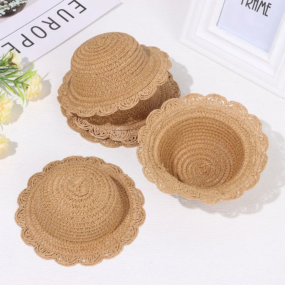 Handmade for 1/81/61/41/3 Doll Mini Doll House Ornament Doll Hat Accessories Hand Weaved Hats Straw Hat