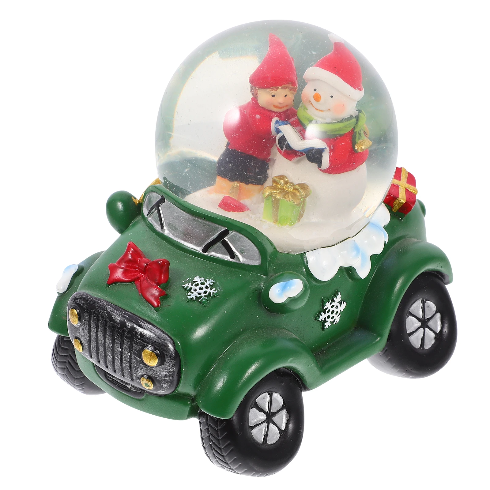 

Christmas Santa Claus Car nament Crystal Ball Decor Luminous Xmas Desktop Decoration Gift Festive Holiday Accessories