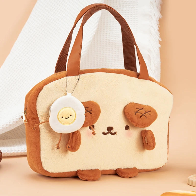 GeekShare Dog Toast peluche borsa a tracolla borsa a mano custodia per il trasporto per Nintendo Switch/OLED/LITE IPAD Cute Shopping Bag