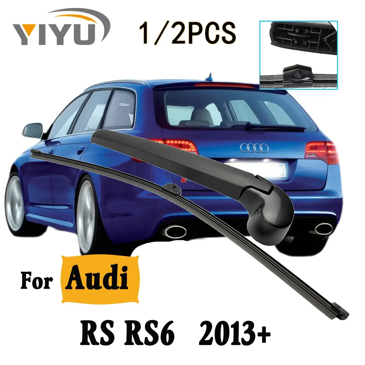 

1/2PCS Rear Wiper Blade Wiper Arm Windshield Windscreen Clean Tailgate Window Car Rain Brush For Audi RS RS6 2013+