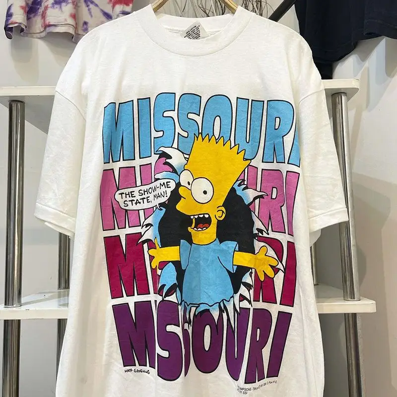 

The Simpsons Letter T-Shirt, Combed Cotton, Soft and Breathable, Oversize for Couples, Trendy and Cool Tee for Cosplay Costume