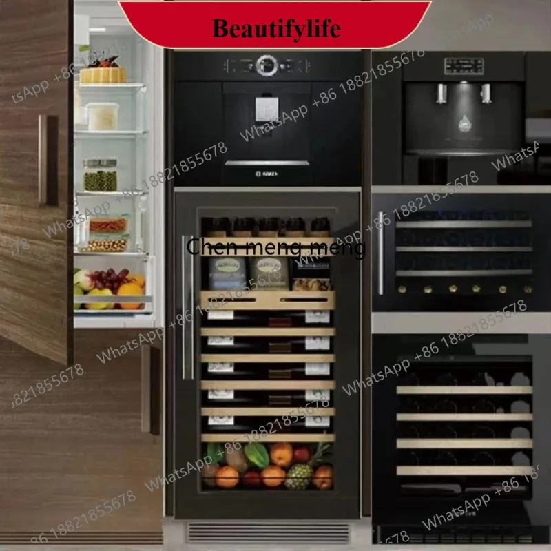 

E132 EA73 Kitchen Cabinet Side Cabinet Embedded Wine Cabinet Ice Bar Constant Temperature Refrigerator Silent