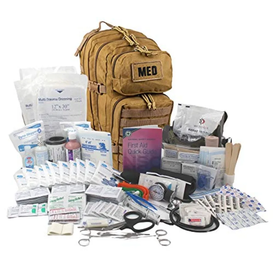 

Luminary Tactical Trauma Kit Fully Stocked First Aid Kit Backpack EMS/EMT First Responder Medical Bug Out Bag for Preppers Prof