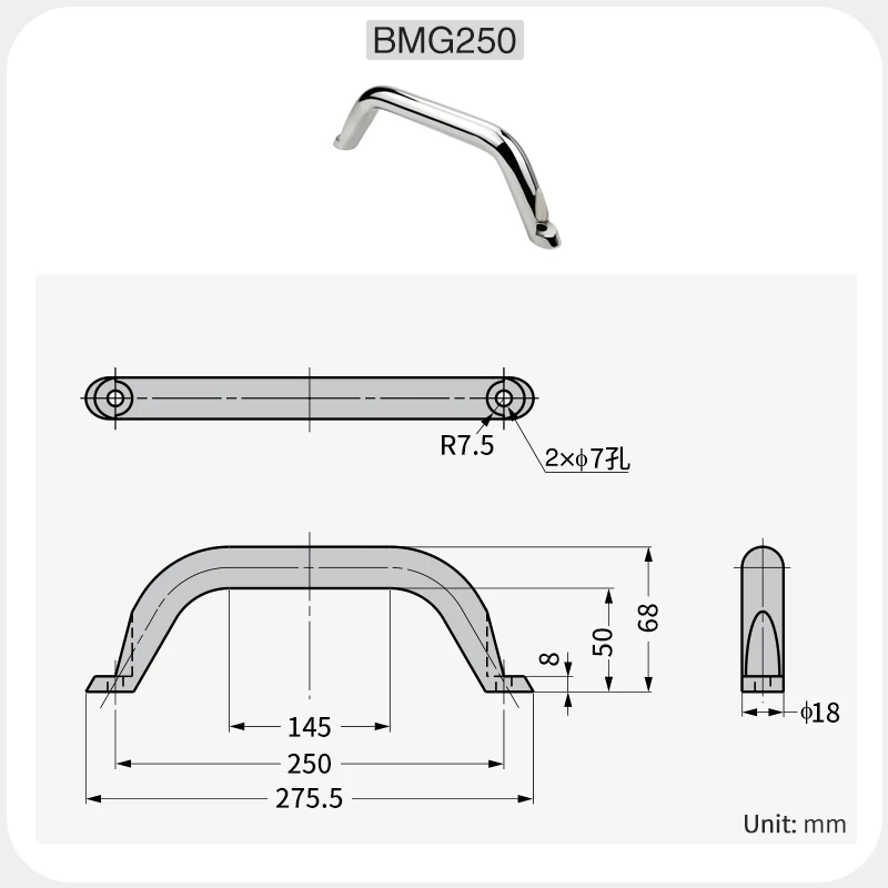 Factory Export Stainless Steel Handle Heavy Precision Casting Handle MG-230/250/Industrial Hardware Equipment Handle