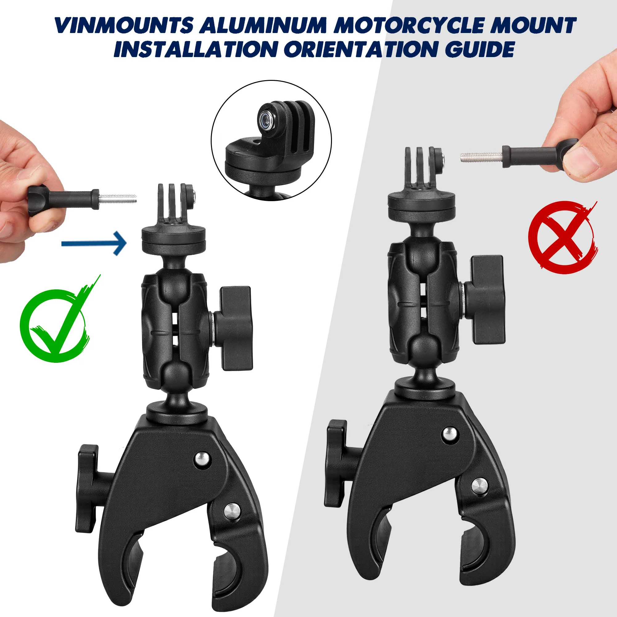 GoPro fixed mounts,Motorcycle Handlebar Super Clamp  Mount,2.3