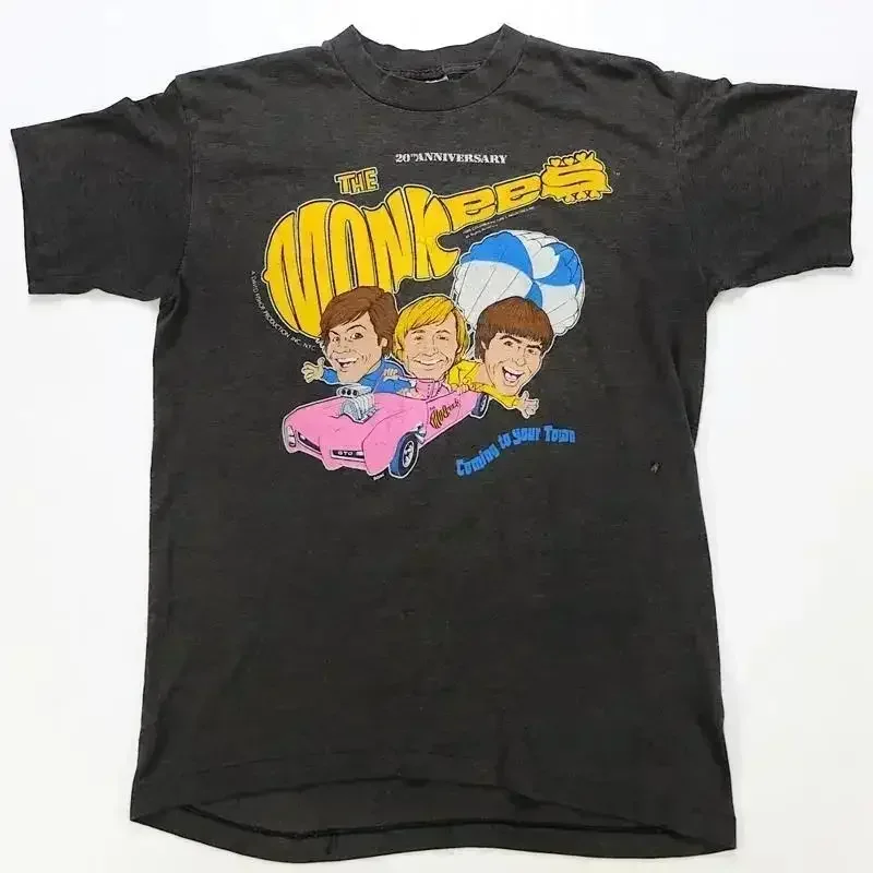 Rare VTG The Monkees Coming To Your Town 20th Anniversary 1986 Tour T Shirt 80s
