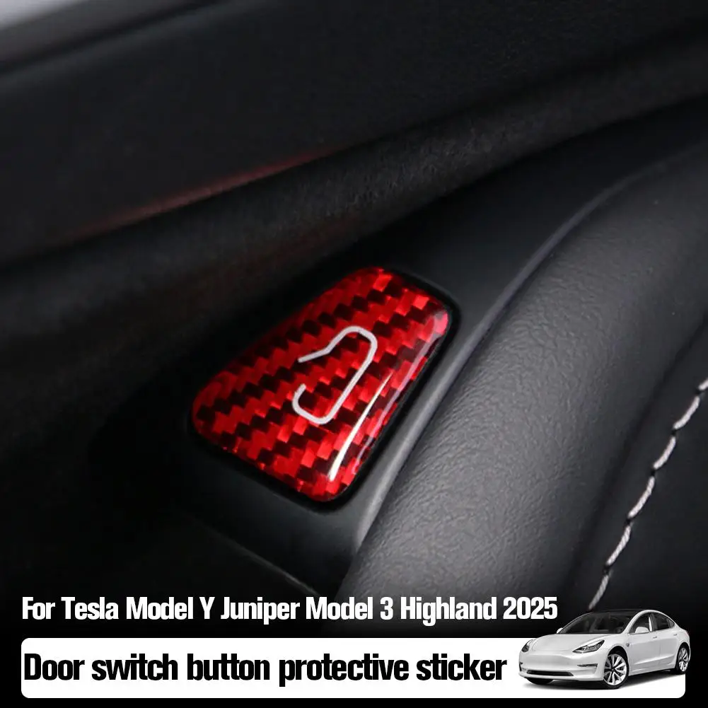 

Car Door Lock Button Sticker For Tesla Highland 2024 2025 Car Button Protective Sticker For Model Y 2025 L2N6