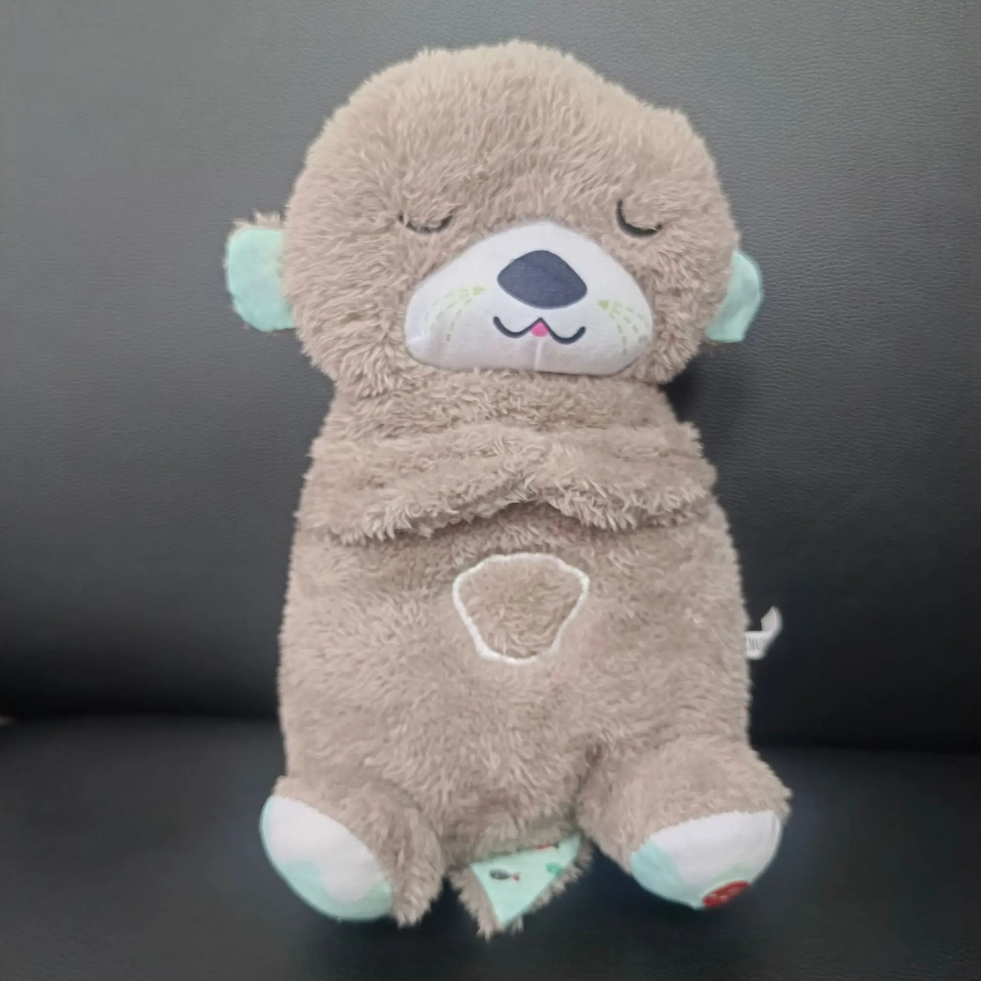 Newborn Soothing Doll Soothing Sleep Toys Breathe and Make Sound Little Otter Breathing Bear Children's Toys Early Education