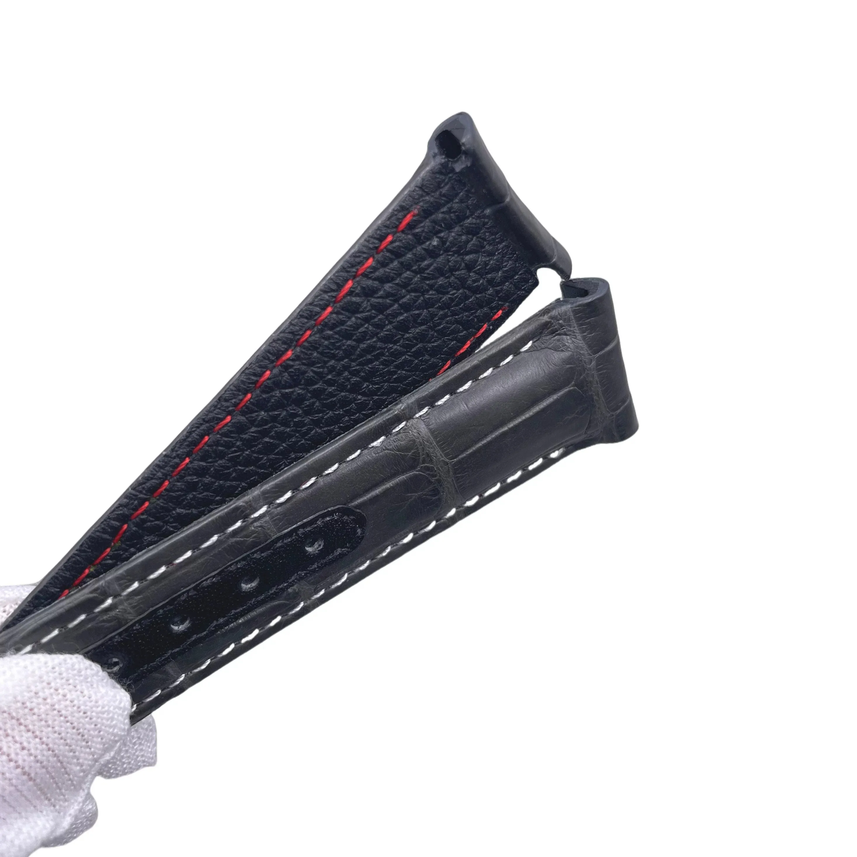 PARA OMEGA DARK SIDE OF THE MOON, correia de couro CROCODILE