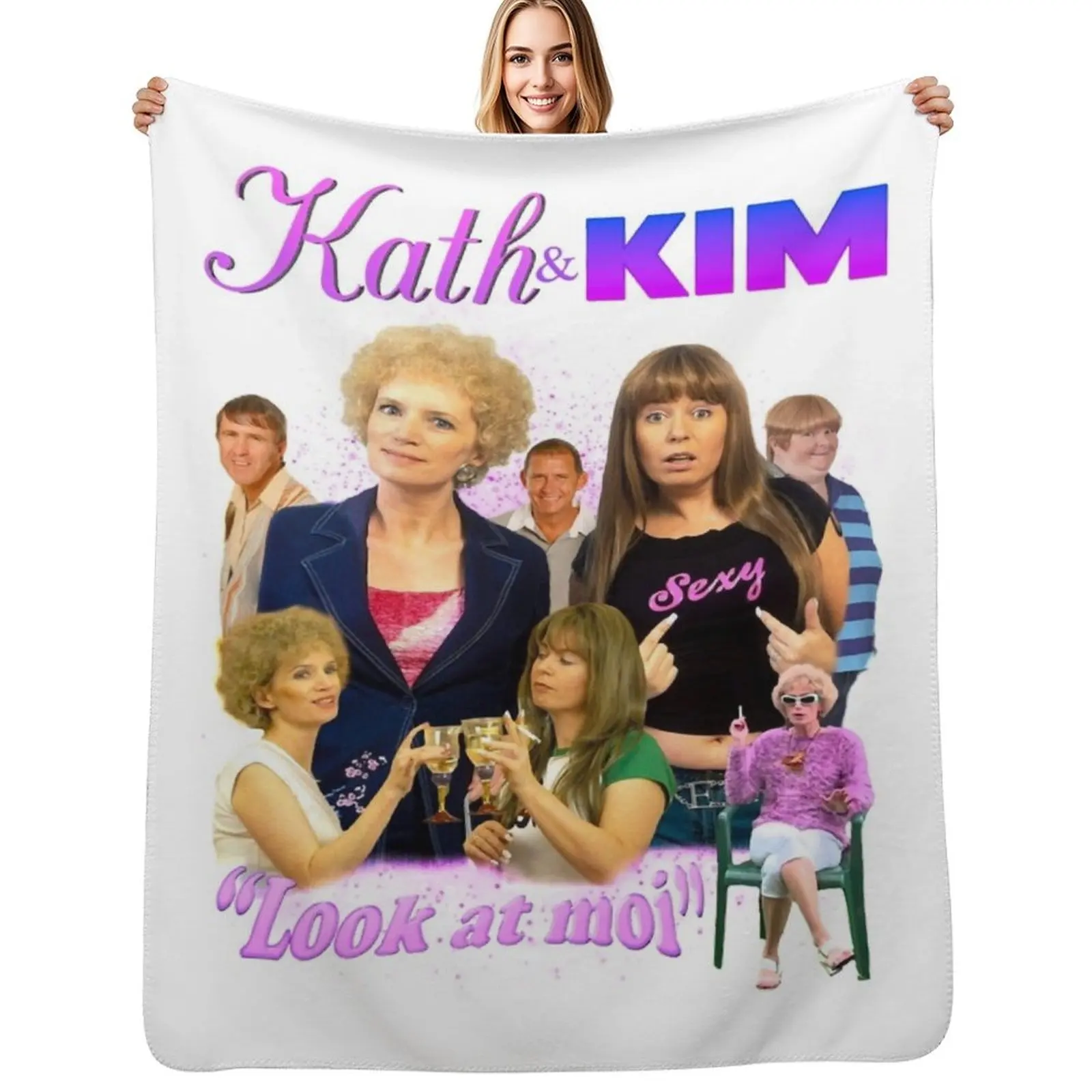 Kath & Kim Throw Blanket Cozy Microfiber Throw Blanket for Home Bedroom