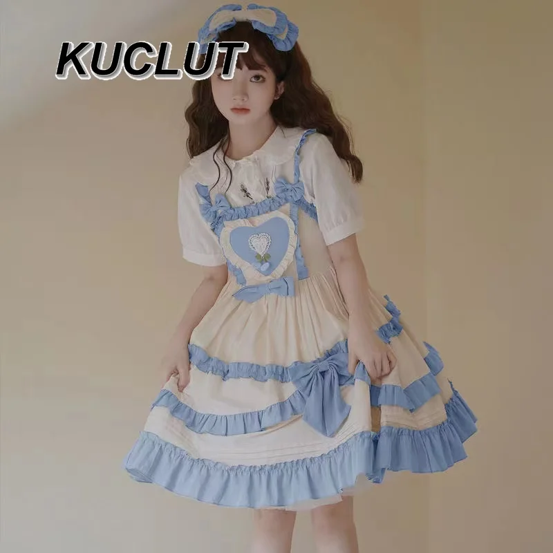 夏の女の子プリンセス Dresswes 女性のための 2025 新しいロリータスタイル甘くてかわいい夜会服エレガントカジュアルショート JSK ドレス