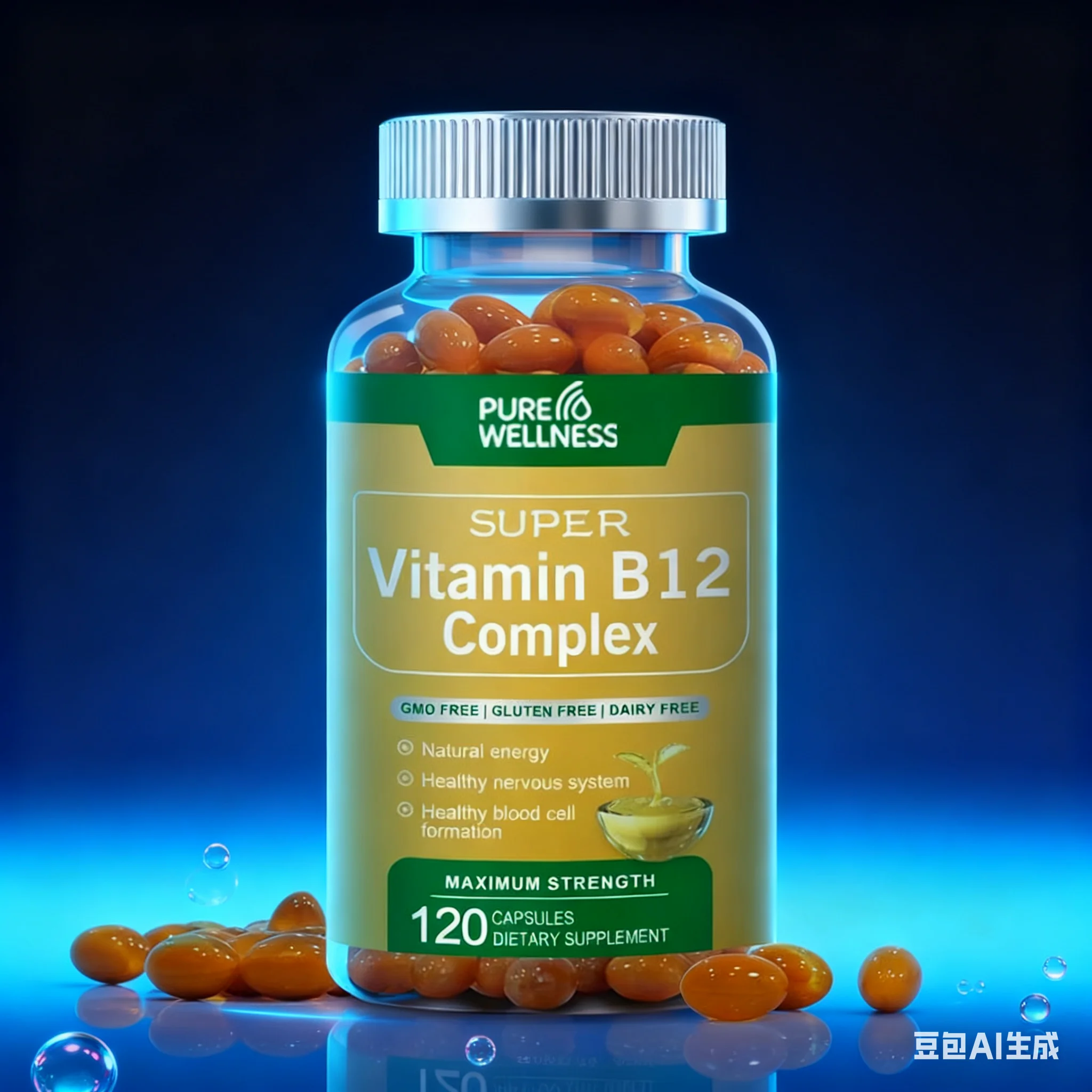 مكملات فيتامين ب المركبة (B1 B2 B3 B5 B6 B9) التغذية والمساعدة