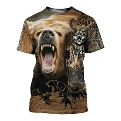 Animal Bear 3D Print Graphic Men T-Shirt Harajuku Fashion Short Sleeve Tshirts Summer Streetwear Unisex Tops 4XL Drop Shipping