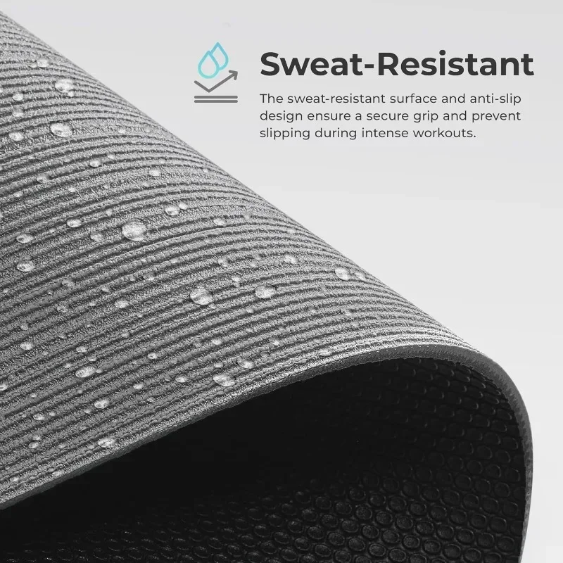 Exercise Anti-Slip Yoga Mat Durable Non-Slip Compact Lightweight Cushioned Support Standard Hot Yoga