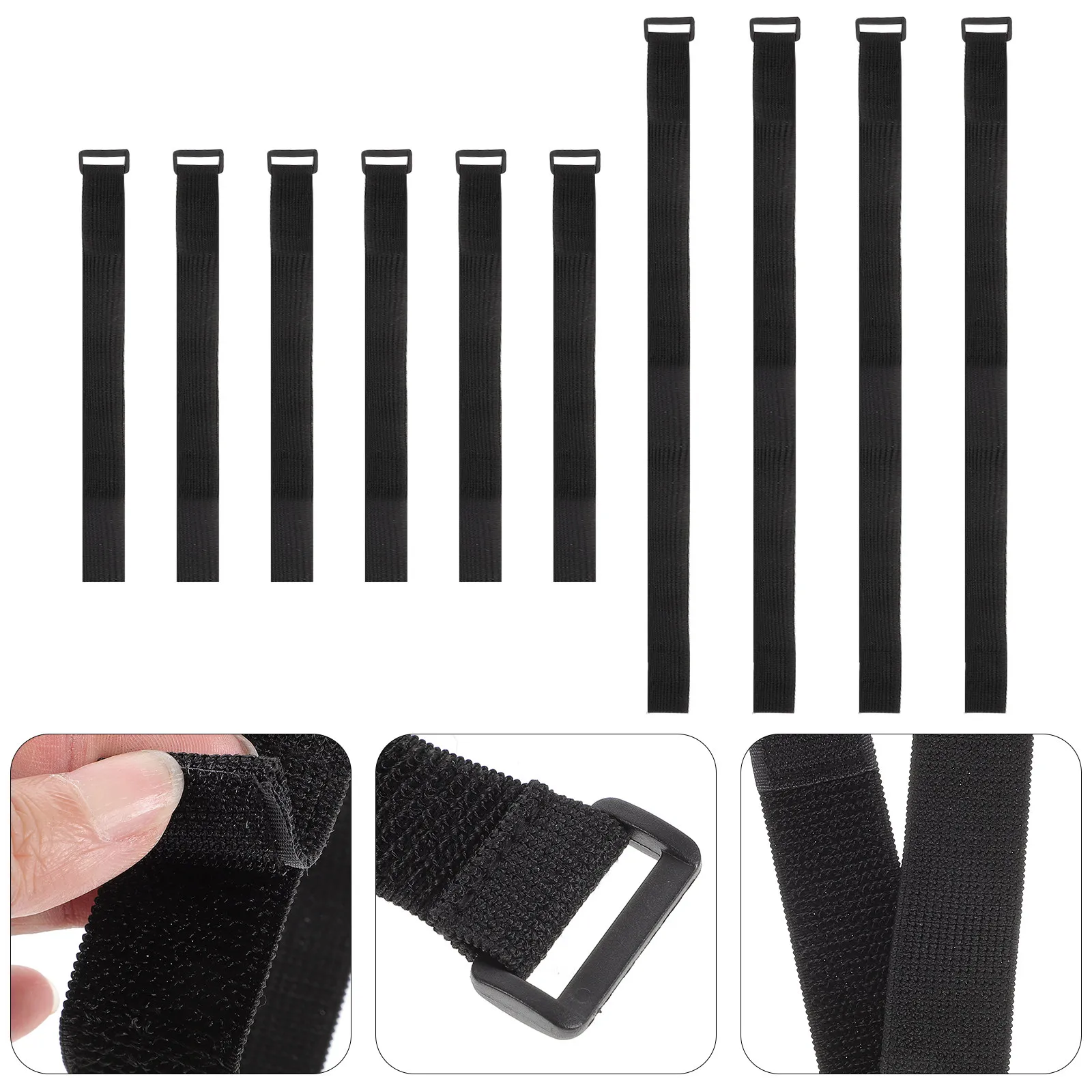 10Pcs Non Elastic Cinch Straps Reusable Cable Ties for Home Appliances Phone Chargers Computer Cord Organizer Cable Ties