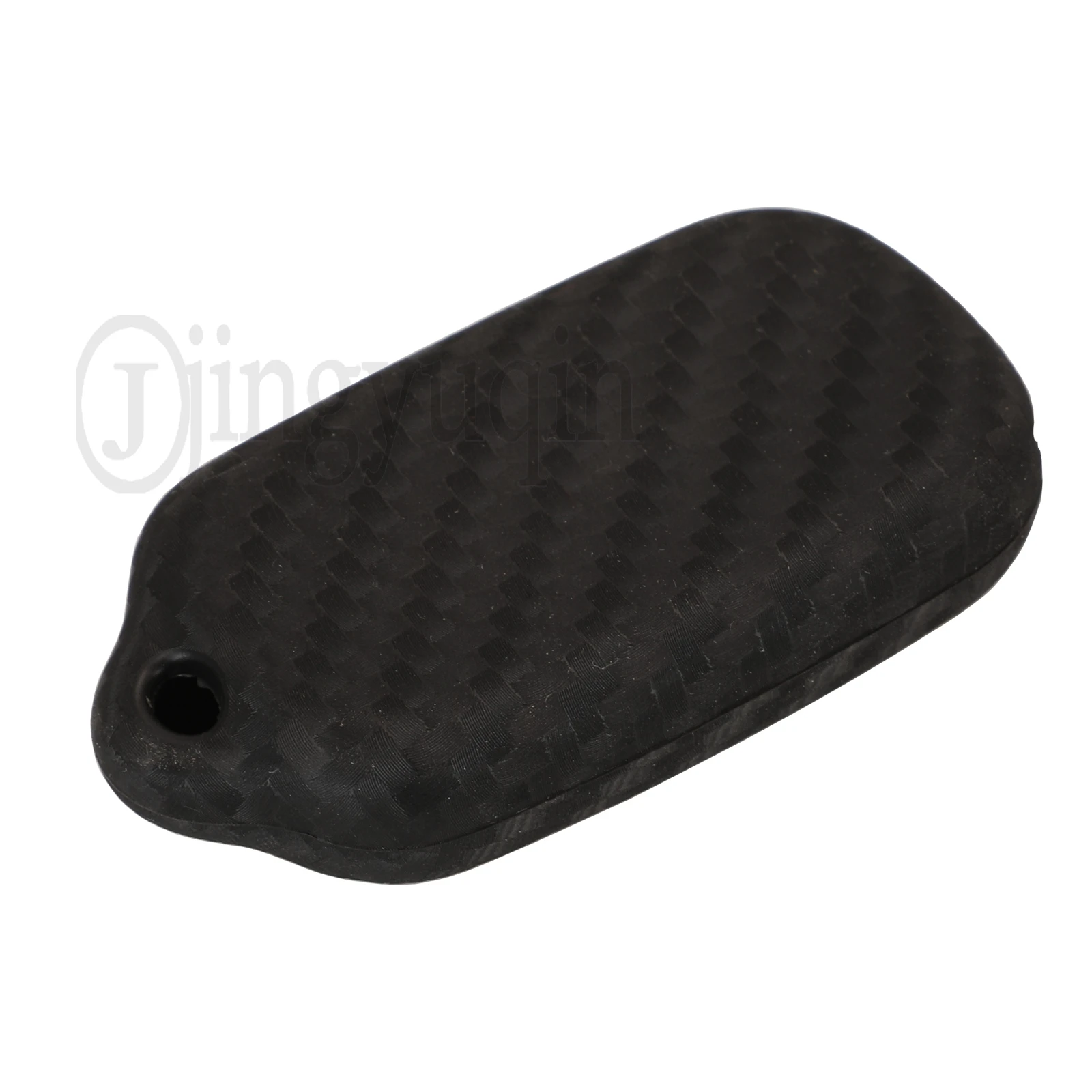 Jingyuqin untuk Toyota Corolla Camry Matrix Pontiac Vibe 3 Case Tombol Kunci Remote Karbon Silikon Case Penutup Kunci Mobil Fob