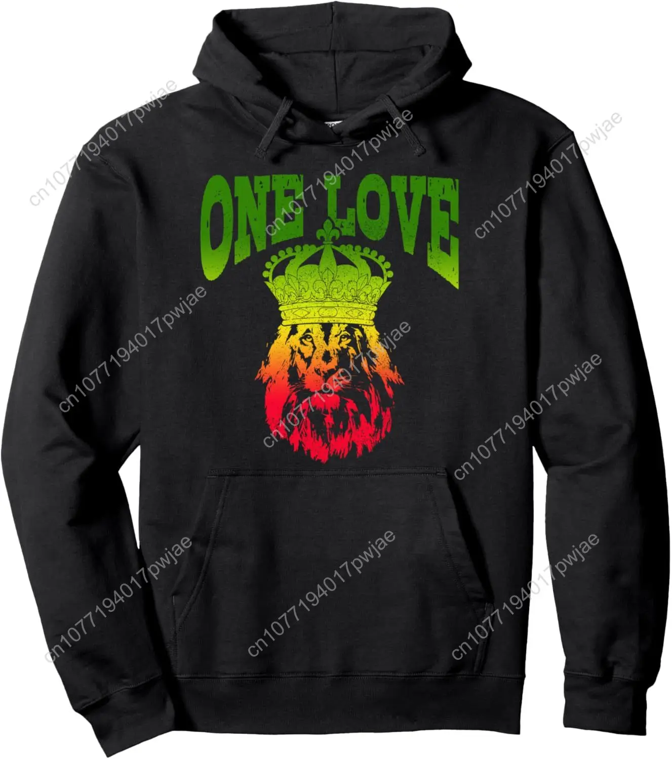 

Reggae Music Lion Of Judah Rastafari Rasta Pullover Hoodie