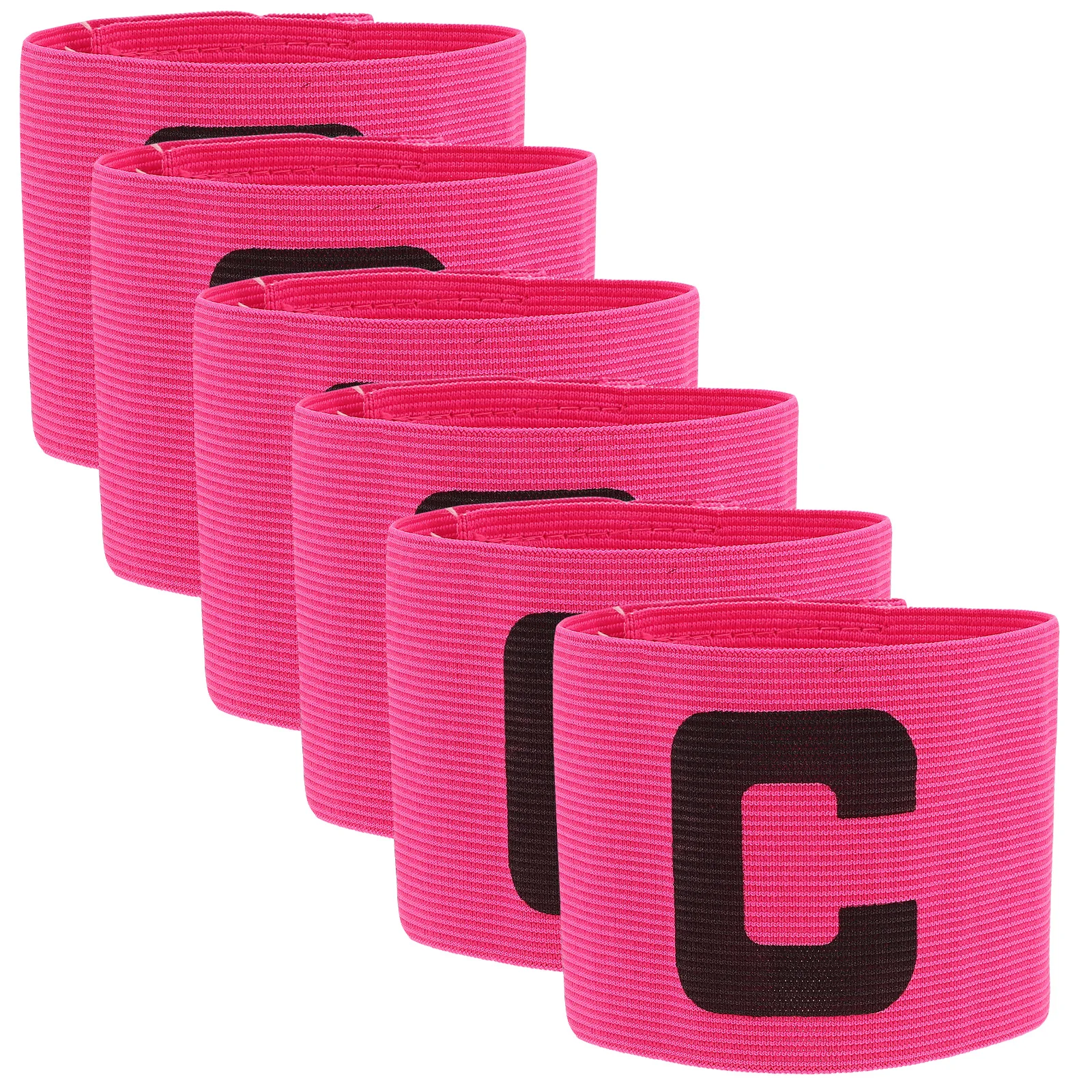 

6pcs Football Captain Armband Adjustable Bands for Soccer Kids Youth Adults Sports Protection Training Match