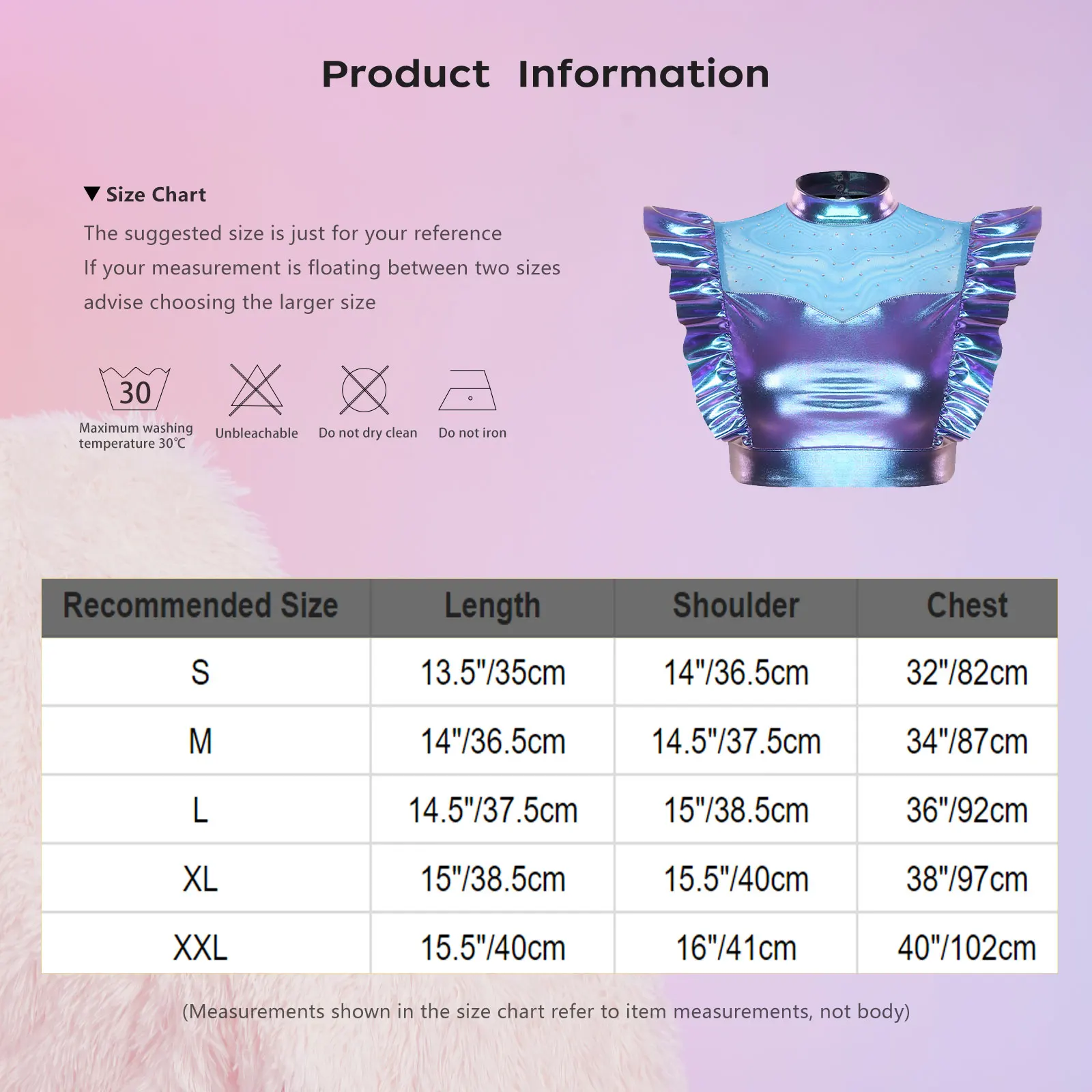 Top corto metálico brillante con volantes y diamantes de imitación para mujer, camiseta sin mangas con cuello simulado y malla transparente en la parte delantera, ropa para discoteca Rave